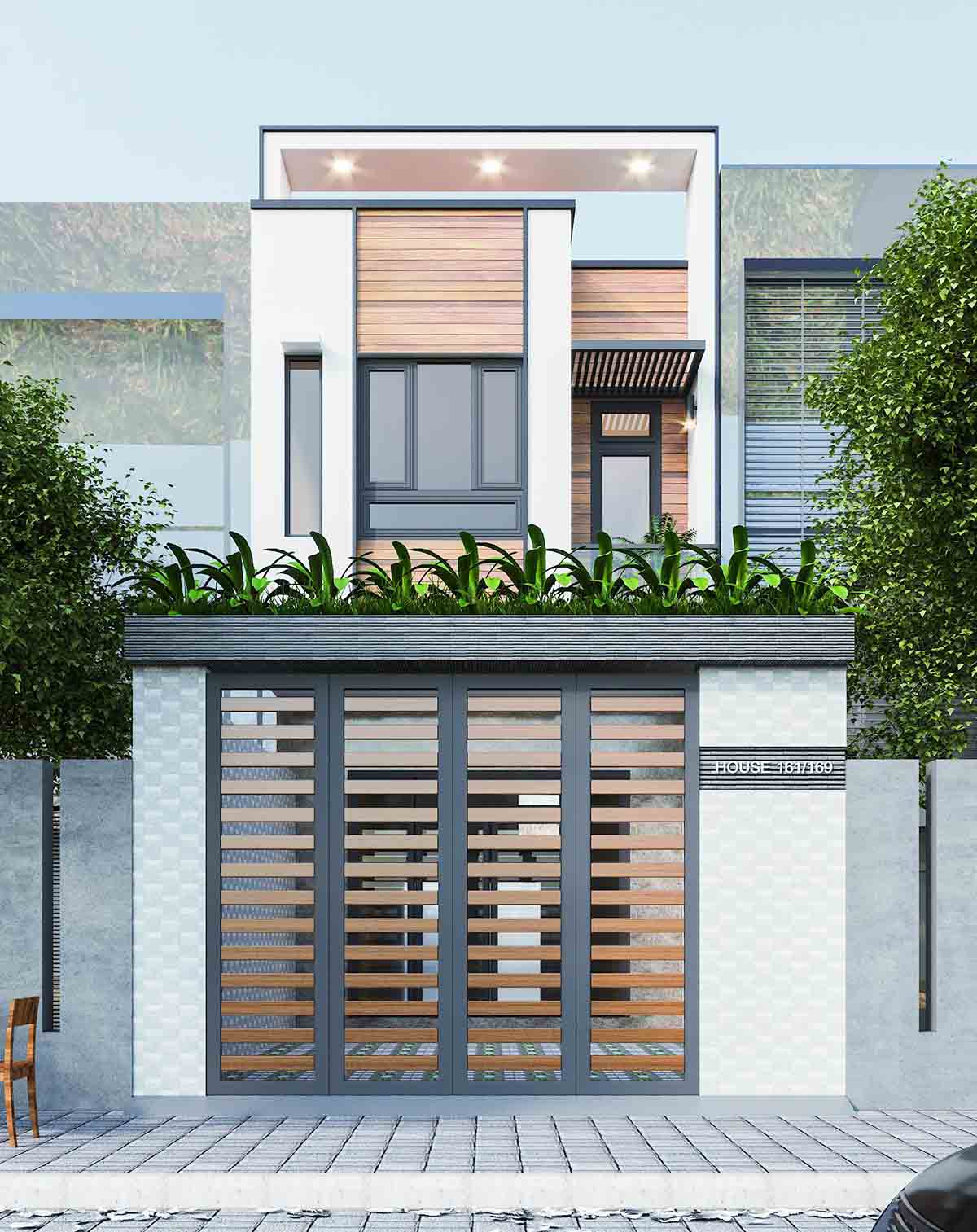 mẫu nhà ống 2 tầng 90m2