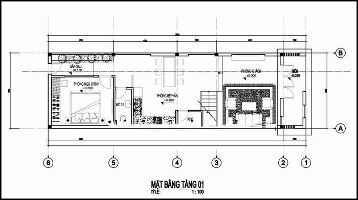 thiết kế nhà 2 tầng 85m2