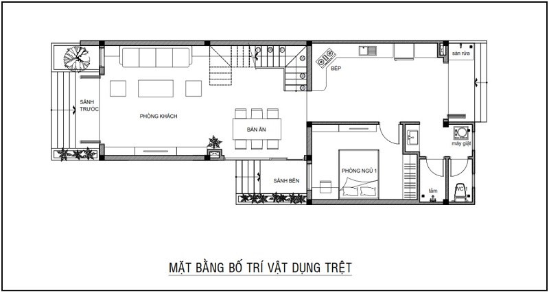 mẫu nhà ống 2 tầng 6x18m