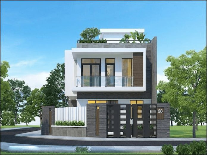 mẫu nhà 2 tầng 8x15m